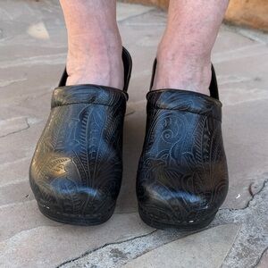 Dansko Professional Black Tooled Clogs